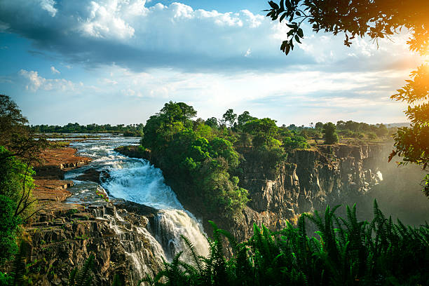 Victoria Falls aerial resort view